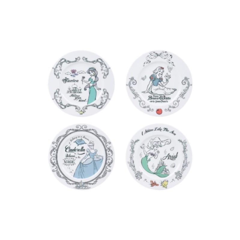 Set de 4 Assiettes Disney Princesses