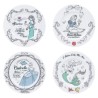 Set de 4 Assiettes Disney Princesses