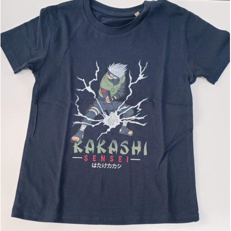 T-SHIRT NARUTO KAKASHI NAVY BLUE KIDS TAILLE 6ans