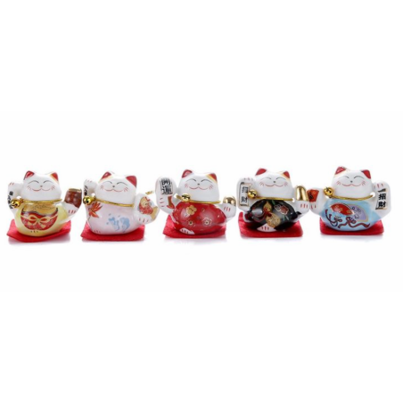 Petits chats en porcelaine Model 5 lot de 5