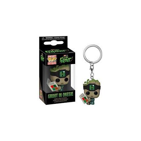 MARVEL - FUNKO POP KEYCHAIN - I AM GROOT - GROOT IN ONESIE