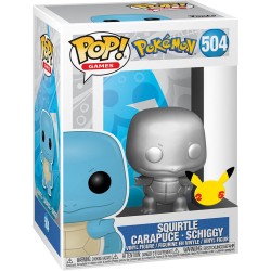 Funko POP! - Pokémon N°504 -  Carapuce (Silver Chrome)