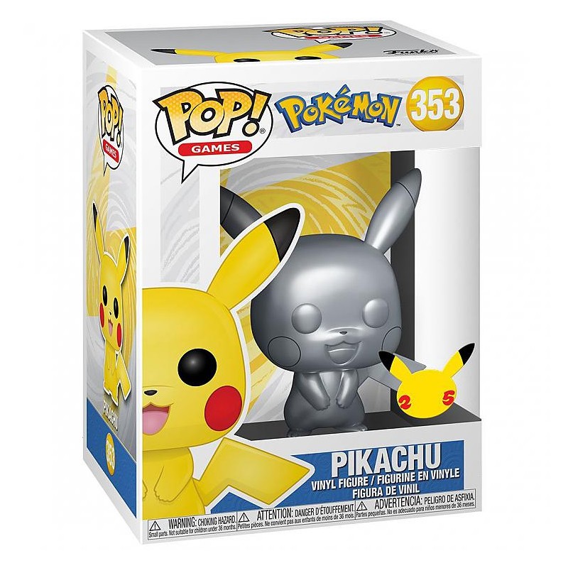 Funko POP! - Pokémon N°353 - Pikachu (Silver Chrome)