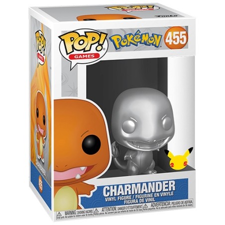 Funko POP! Pokémon N°455 -  Salamèche (Silver Chrome)